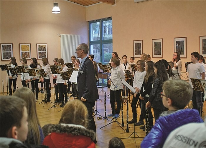 Die Bläserklassen präsentierten sich ebenfalls den Gästen.privat