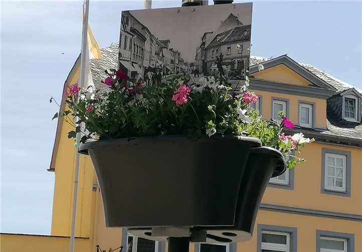Die Blumenampeln wurden pünktlich nach den „Eisheiligen“ aufgehängt und werden bis Ende Oktober nicht nur den Gästen, sondern auch Insekten wie Bienen und Schmetterlingen Freude bereiten.Foto: Stadt Sinzig