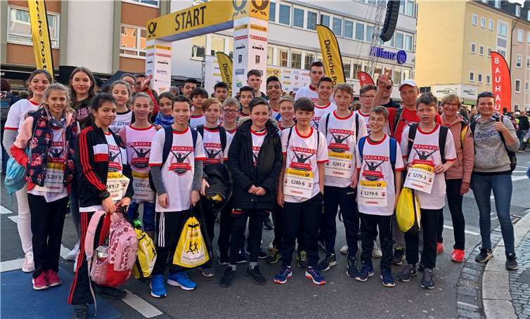 Die Boeselager-Realschüler/Innen beim Bonn-Marathon.Foto: privat