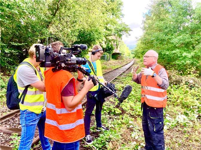 Die Brexbachtalbahn stand im Mittelpunkt der Dreharbeiten.  Foto: privat
