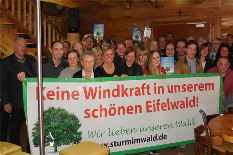 Die Bürgergruppe Sturm im Wald - Hocheifel möchte keine weiteren Windräder im Eifelwald mehr.privat