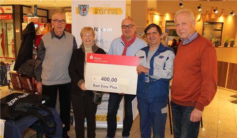 Die Bürgerstiftung Bad Ems freut sich über eine finanzielle Unterstützung durch den Gewerbeverein Bad Ems Plus. Foto: Bürgerstiftung Bad Ems