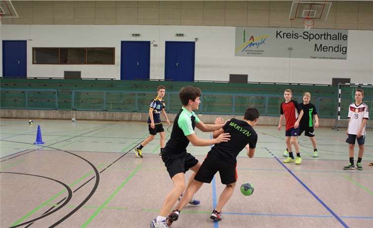 Die C-Jugend bei der Trainingsvorbereitung auf das Spiel. privat