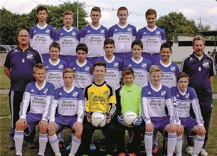 Die C-Jugend des S.C. Villip in ihren neuen Trikots. privat