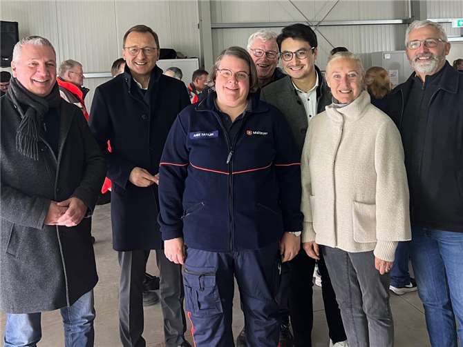 Die CDU-Delegation beim Blaulichtgottesdienst in Koblenz: (v.l.n.r.) Stephan Otto, Josef Oster, Anke Sattler (Malteser, Organisatorin des Abends), August Hollmann, Philip Rünz, Monika Sauer und Ernst Knopp.  Foto: privat