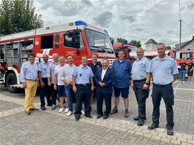 Die CDU-Fraktion Vordereifel beim Jubiläum fer Feuerwehr Ettringen. Foto: privat