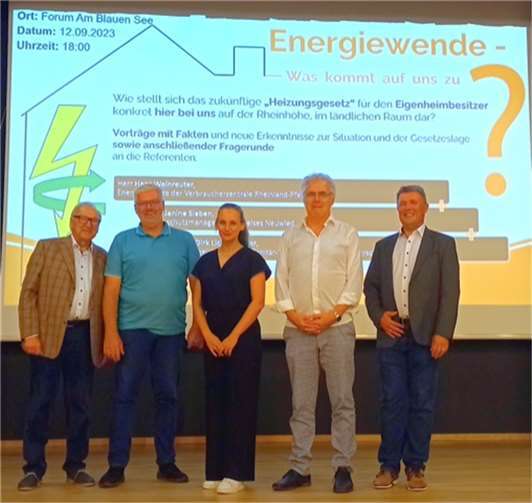 Die CDU-Ortsgruppe Vettelschoß hatte Janine Sieben, Hans Weinreuter und Dirk Lichtenthäler als anerkannte Experten aus der Energieberatung und dem Handwerk als Referenten zu einer Informationsveranstaltung nach Vettelschoß eingeladen. Quelle: CDU Ortsgruppe Vettelschoß