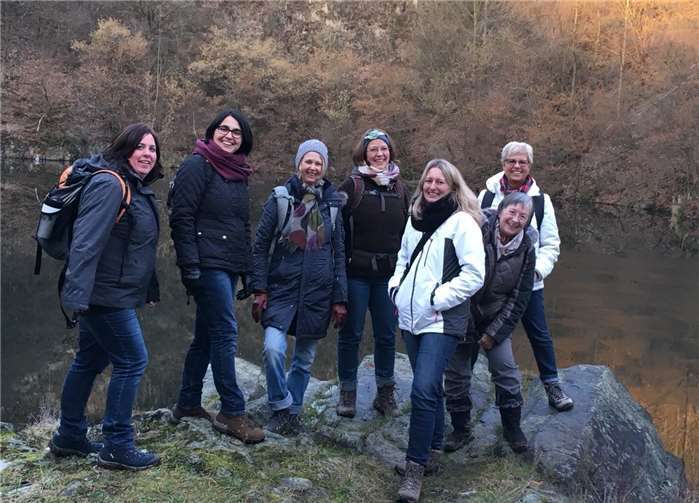 Die Chorallen hatten bei der Winterwanderung sichtlich Spaß.privat