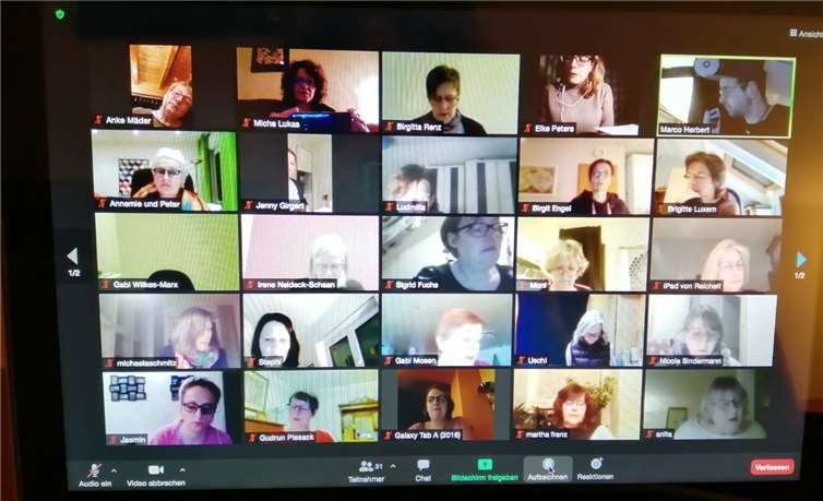 Die Chorproben finden derzeit virtuell statt. Fotos: privat