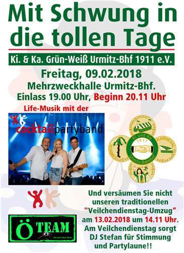 Die "Cocktailpartyband" wird den tanzfreudigen Gästen tolle Live Musik bieten.privat