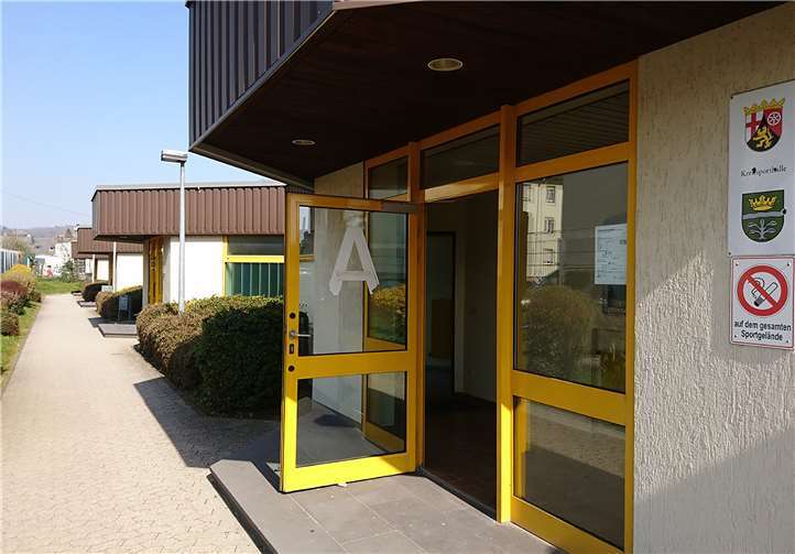 Die Corona-Ambulanz in der Weiersbachhalle in Mayen.Quelle: Kreisverwaltung Mayen-Koblenz