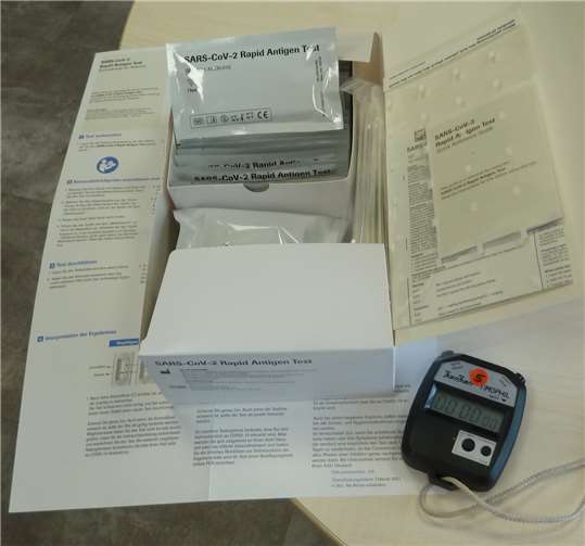 Die Coronatestungen im Gymnasium im Kannenbäckerland sind angelaufen. Foto: privat