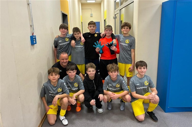 Die D1 bei den Hallenkreismeisterschaften. Foto: GSG