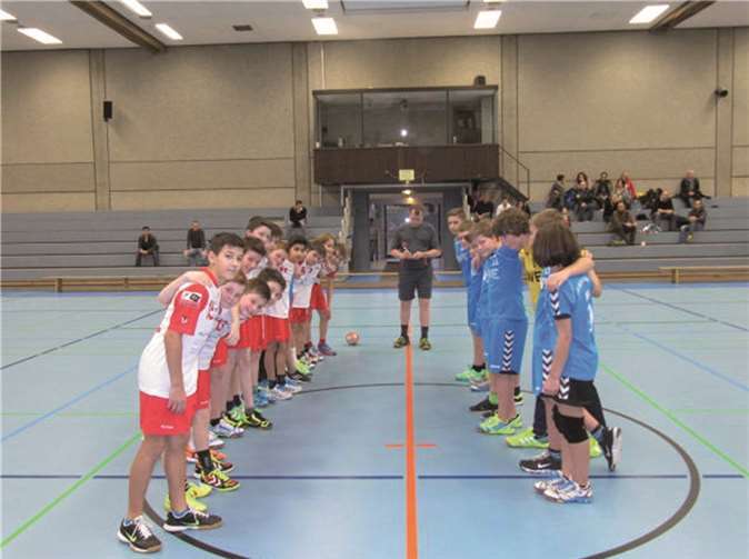 Die D2-Jugend vor dem Spiel privat