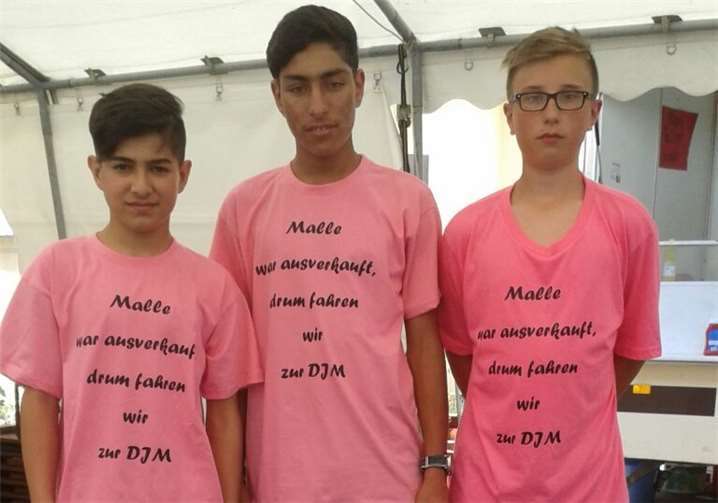 Die DJM-Teilnehmer aus Münstermaifeld: Ali Anvari, Alireza Ghasemi und Niklas Kochetov. SK Münstermaifeld