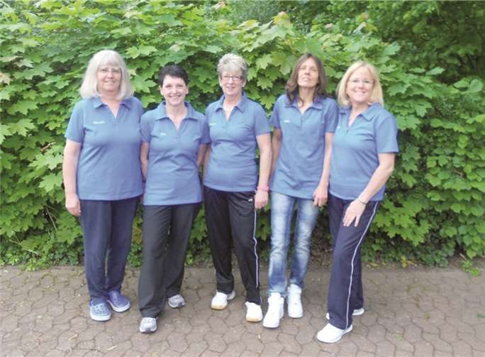 Die Damen 50 Mannschaft (V. l) Christa Schenk, Pia Marhöfer, Evelyn Jakupovic, Elke Reinecke und Rita Laugks.Privat
