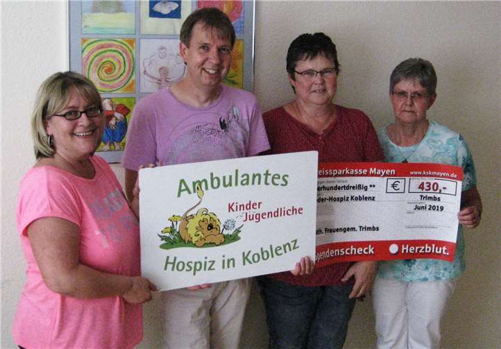 Die Damen der Katholischen Frauengemeinschaft Trimbs im Kinderhospiz Koblenz.Foto: privat