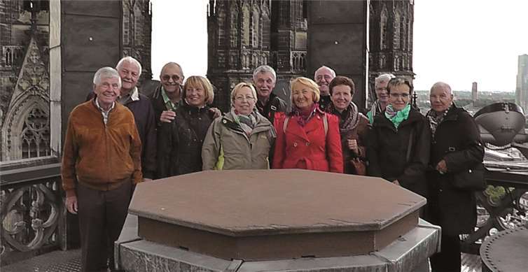 Die Damen und Herren waren von der einmaligen Aussicht vom Kölner Dom begeistert.privat