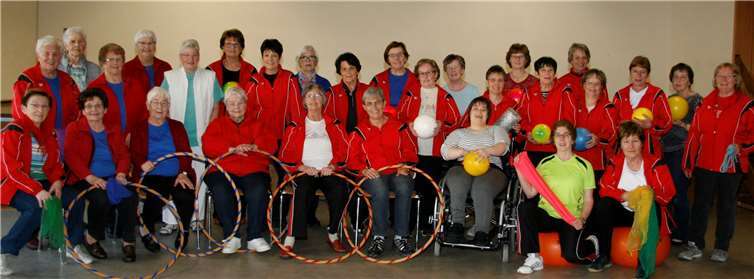 Sportverein Eschelbach auch nach 100 Jahren weiter rege Die Damengymnastikgruppe des SV Olympia Eschelbach ist ein wichtiges Rückgrat für den SV. Foto: privat