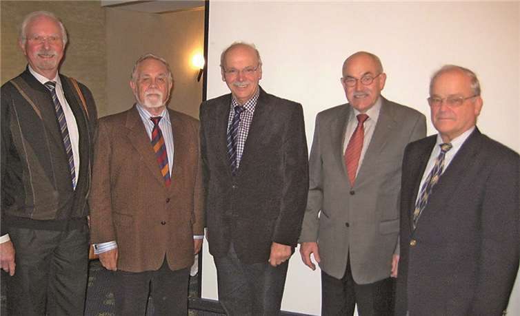Die Delegierten des Kreises Ahrweiler (v.l.): Rolf Stöcker, Dieter Lukas, Manfred Kolling, Wolfgang Kanter, Klaus Dücker. privat