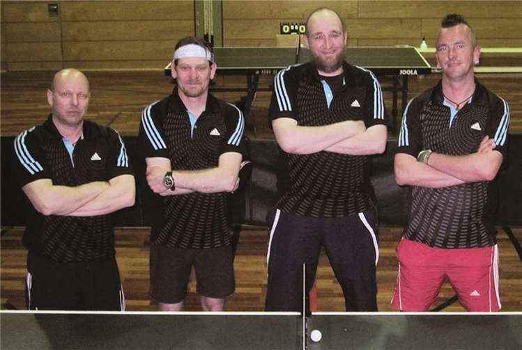 Die Dieblicher Meistermannschaft mit Peter Mohnen, Tobias Dany, Volker Boche und Armin Schmitt. privat