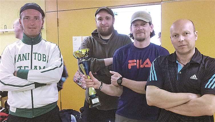 Die Dieblicher Tischtennisherren machen mit dem Gewinn des Rheinlandpokals das Triple perfekt (von links): Armin Schmitt, Volker Boche, Tobias Dany und Peter Mohnen.privat