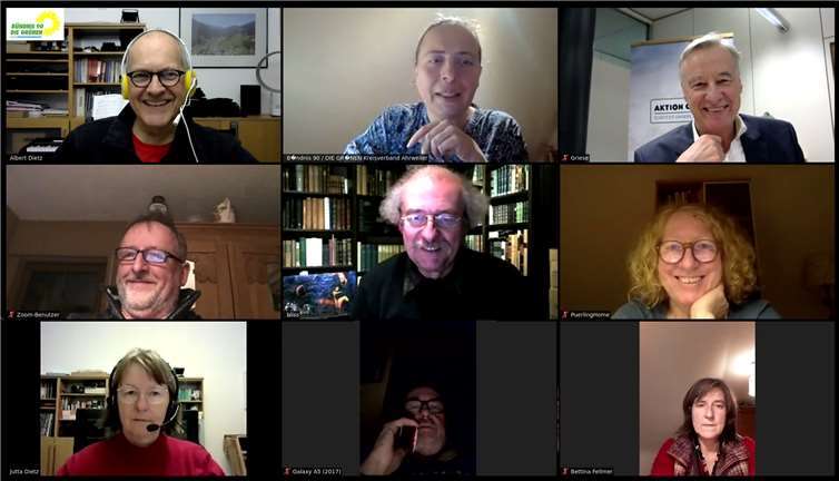 Die Diskussion mit Dr. Griese wurde via Videochat abgehalten. Quelle: GRÜNE Reamagen