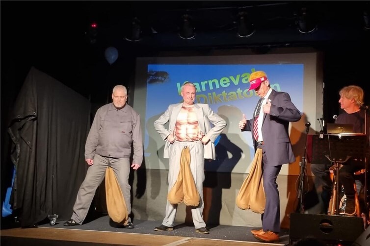 Die „Drecksäcke“ der Weltpolitik beim Karneval der Diktatoren.