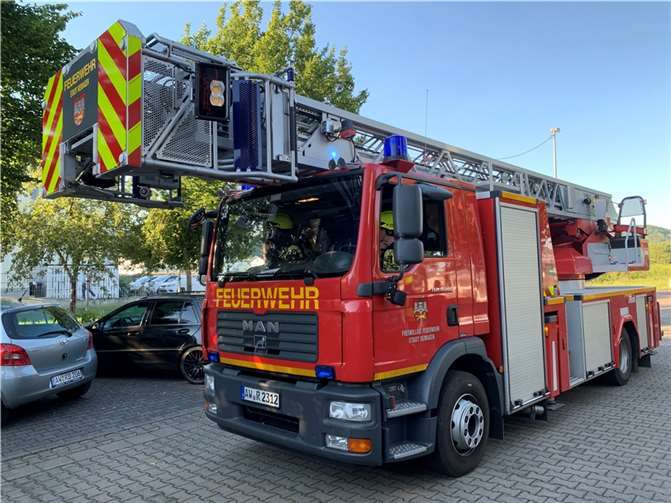 Die Drehleiter der Feuerwehr der Stadt Remagen. Foto: ROB