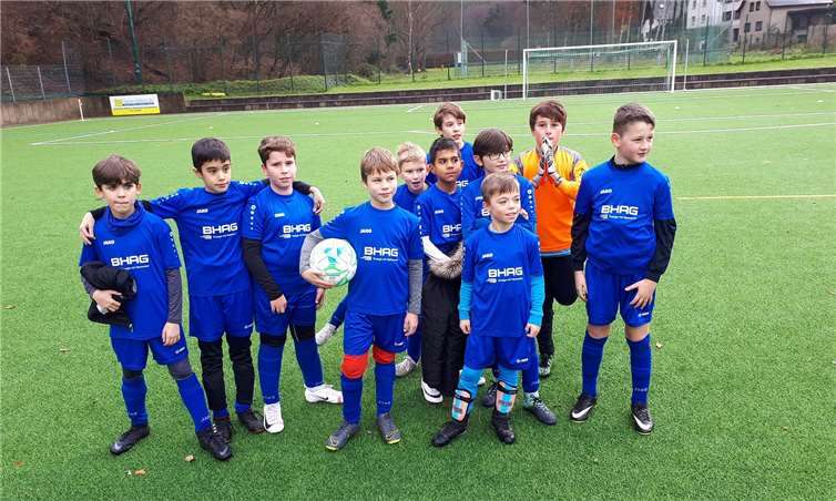 Die E Jugend vor dem letzten Spiel in Rheinbreitbach. Foto: privat