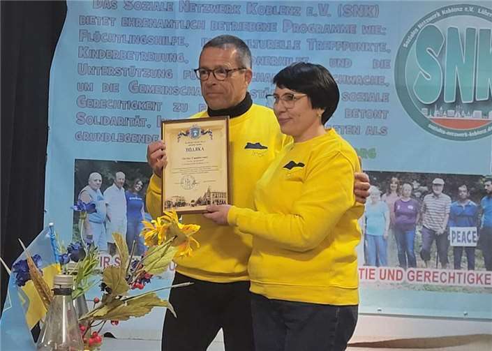 Die Ehrung fand im Rahmen eines feierlichen Deutsch Ukraine Abend, organisiert vom Soziales Netzwerk Koblenz e. V und der Ukraine Community Koblenz e. V. statt. Foto: privat