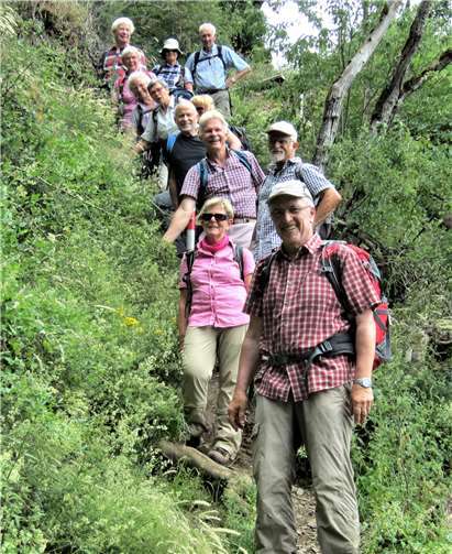 Die Eifelfreunde auf dem schwierigem Teil des Würzlaysteiges.Foto: privat