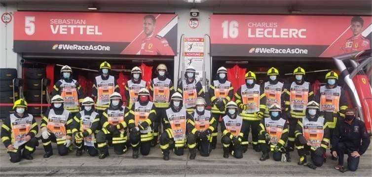 Die Einsatzkräfte der Freiwilligen Feuerwehr der Verbandsgemeinde Adenau bei ihrem Einsatz zum Formel-1-Rennan am Nürburgring. Fotos: FFW VG Adenau