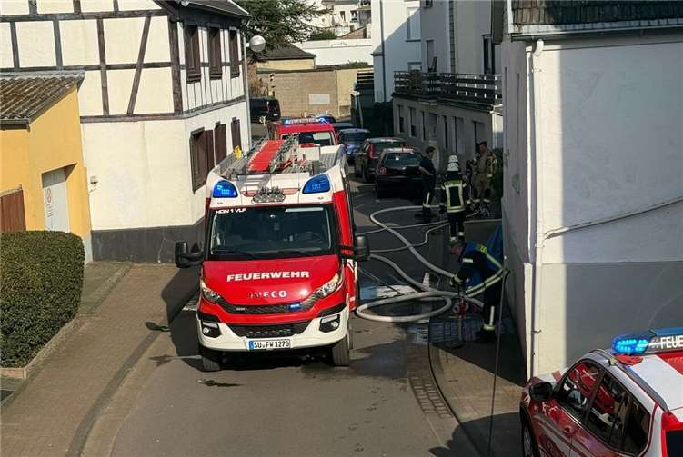 Die Einsatzstelle in der Steinstraße. Foto: Freiwillige Feuerwehr Bad Honnef