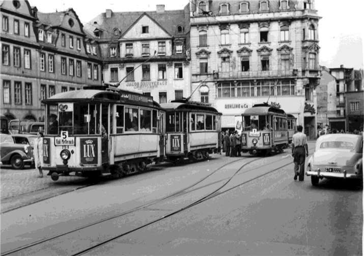 Die Endstellen der Linien 4 und 5 am Knotenpunkt Plan. Quelle: Eisenbahnfreunde Koblenz - Lahnstein