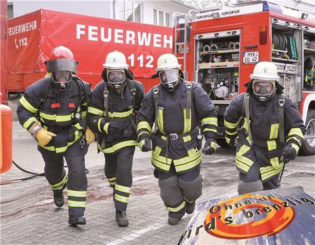 Die Ettringer Floriansjünger in Aktion.