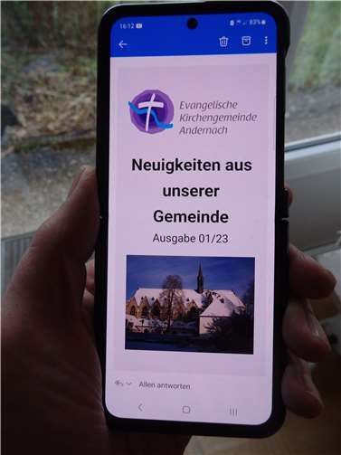 Die Evangelische Kirchengemeinde informiert künftig auch per Newsletter. Foto: privat