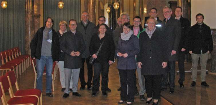 Die Experten besuchten unter anderem den Marmorsaal. privat