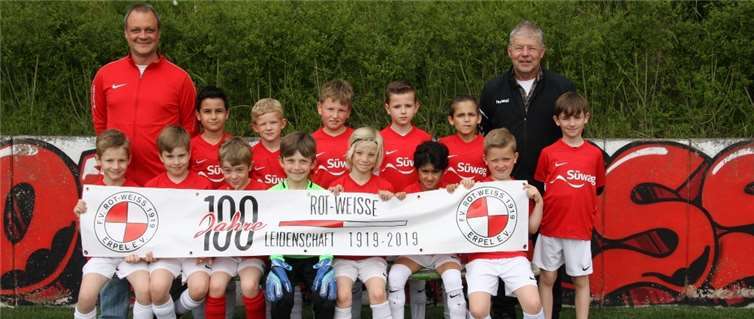 Die F-Jugend im 100-jährigen Jubiläumsjahr.Foto: privat