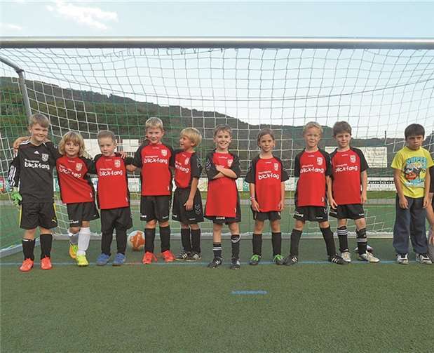 Die F-Junioren der JSG Löf-Lehmen-Oberfell-Niederfell: (v.l.) Lukas Bersch, Pius Weber, Marlon Kray, Collin Paul, Steffen Thelen, Julius Gewald, Ina Kapellen, Silas Etzkorn, Noah Conrad, Fabio Zeiger, Trainer Matthias Kray.Privat