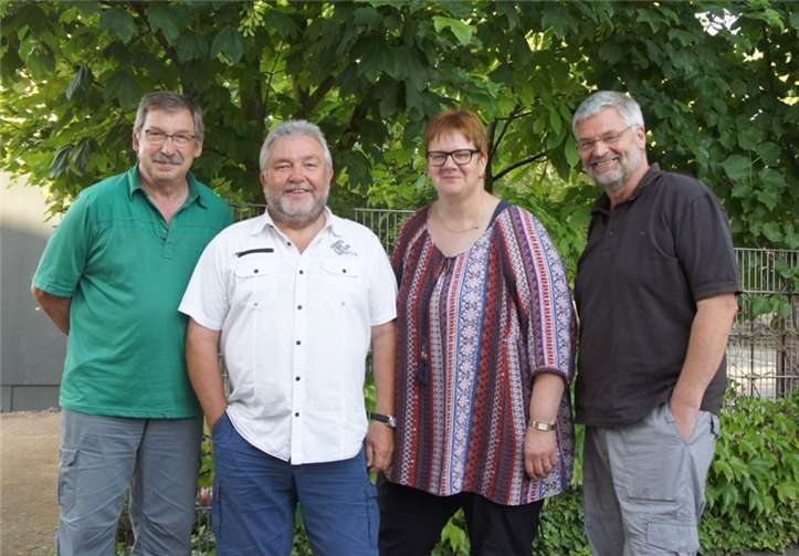 Die FBG–Stadtteilgruppe Bubenheim: Werner Bastian, Werner Rosenbaum, Sabine Störk und Walter Baum. Es fehlen: Hermann Störk und Max Baum. privat