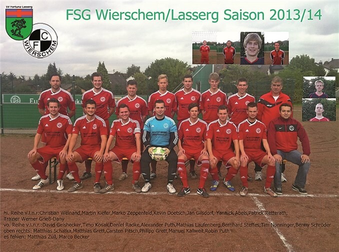 Die FSG Wierschem Lasserg, 1 Mannschaft in der Saison 2013/14. privat