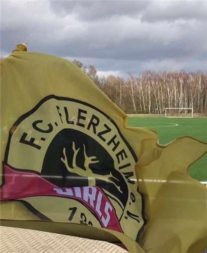 Die Fahne des FC Flerzheim.Foto: privat