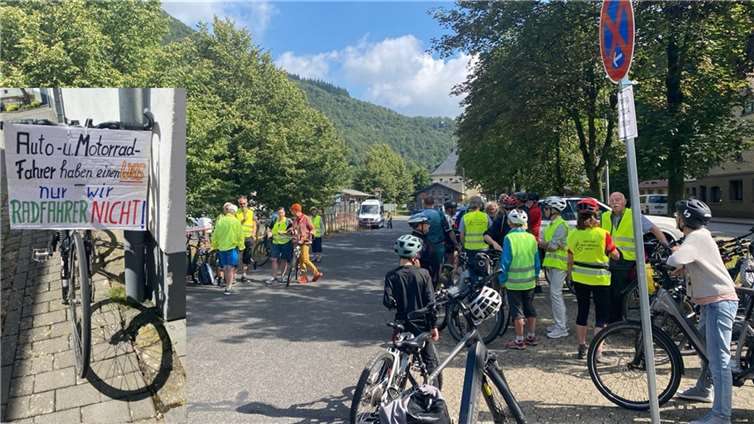 Die Fahrraddemo ins Kesselinger Tal findet großen Anklang.  Foto: privat