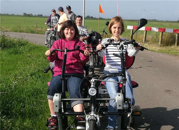 Die Fahrradtour mit „Duofietsen“, sogenannte Paralleltandems, war ein RiesenspaßFotos: privat
