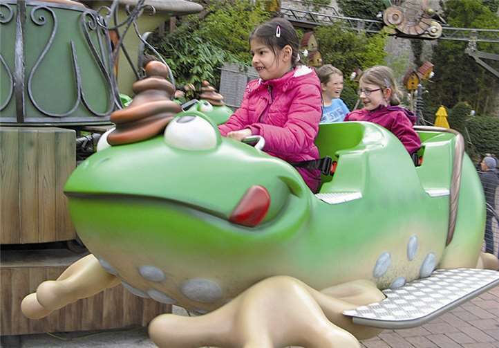 Die Fahrt mit den lustigen Fröschen machte den Kleinen riesigen Spaß.
