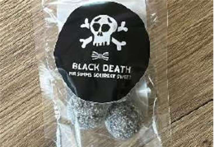 Die Fair Vape GmbH ruft „Black Death Mr Simms Sourest Sweet“ auch in Rheinland-Pfalz aus dem Handel zurück. Foto: Landesuntersuchungsamt Rheinland-Pfalz