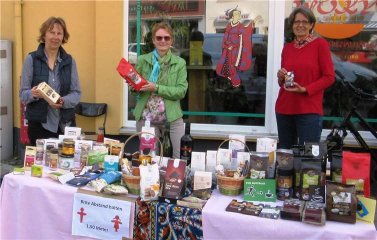 Die Fairtrade-Gruppe Sinzig ist am 18. September mit einem Stand in Bad Bodendorf. Foto: privat