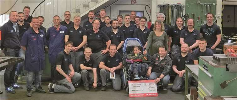 Die Familie Marme` wurde kurzerhand nach Mayen in die Werkstatt eingeladen.privat