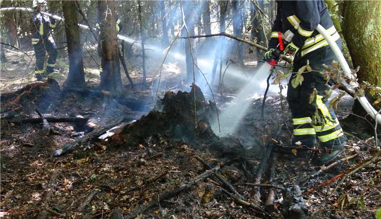 Die Feuerwehr hatte den Brand schnell unter Kontrolle. Foto: Feuerwehr VG Puderbach